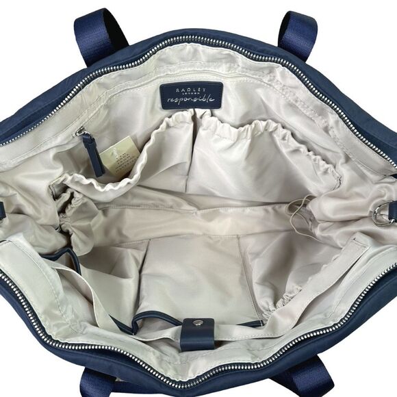 Radley London Southwood Lane Large Tote - Dark Blue - 9.5”W x 19.3”H x 5.9”D - Picture 5 of 11